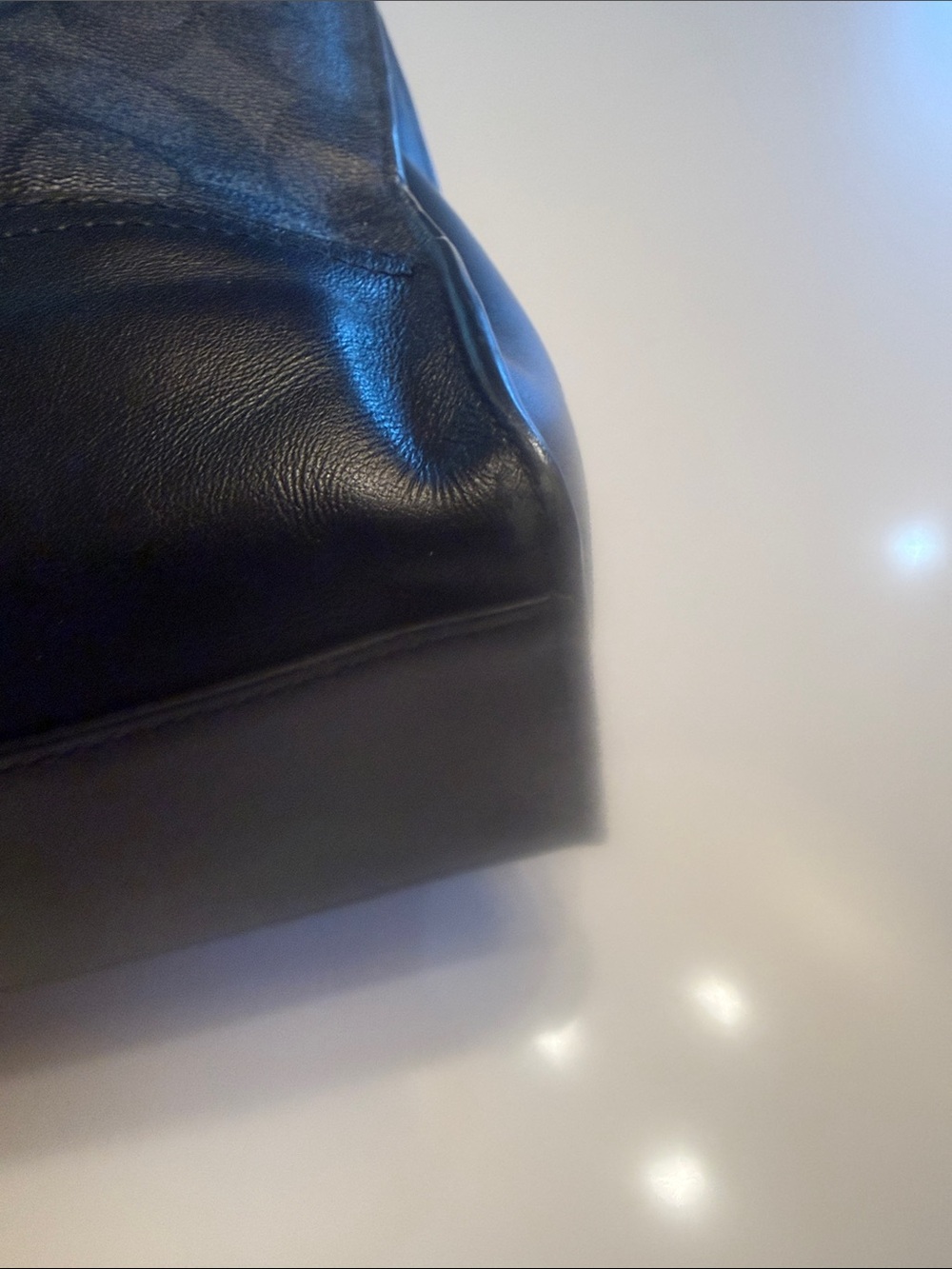 Coach Signature Canvas Tote in Black and Charcoal - Picture 5 of 9